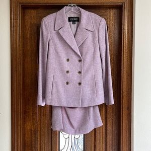 Vntg Linda Allard/Ellen Tracy Lavender Lambswool Suit, 1964